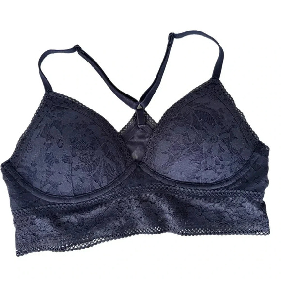 Victorias Secret Periwinkle Padded Lace Bralette Size Small Bra Racer Back - Picture 5 of 10